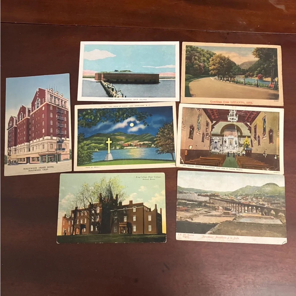 Lot of 20 Vintage / Antique Postcards America, Mexico, & France Scrapbook Crafts